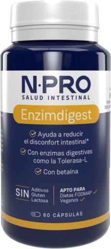 Npro Enzimdigest Enzimas Digestivas 60 C&aacute;psulas