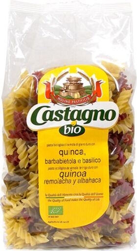 Castagno Espirales De Trigo Tricolor Con Quinoa. Remolacha Y Albahaca 500 G