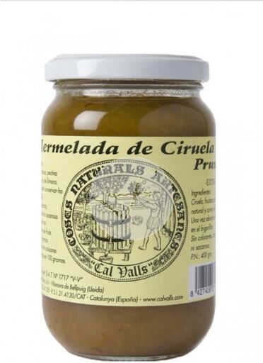 Cal Valls Mermelada De Ciruelas 400 Gr - Sin Azucar A&ntilde;adido