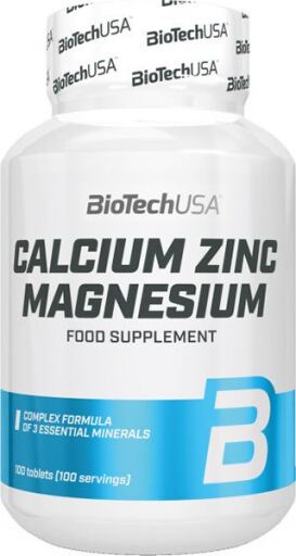 BioTechUSA Calcium Zinc Magnesium 100 Tabletas