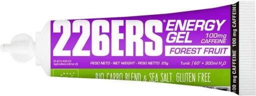Energy Gel BIO Frutas del Bosque con 100 mg de Cafeina - 1 gel x 25 gr / Sin Gluten ni Lactosa