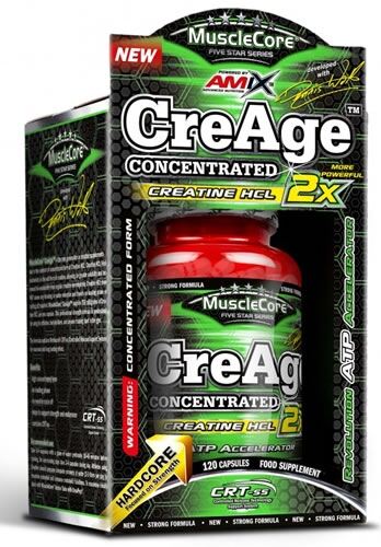 Amix MuscleCore AMIX MuscleCore CreAge Concentrated 120 C&aacute;psulas - F&oacute;rmula con Clorhidrato de Creatina - Aumenta la Fuerza y la Resistencia