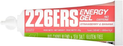 ENERGY GEL BIO 1 X 25GR SIN CAFEINA FRESA Y PL&Aacute;TANO: Gel Energ&eacute;tico Sin Gluten - Vegano y Ecol&oacute;gico - con Sal Marina, Fresa en Polvo y Aromas Naturales. Tomar Antes o Durante el Ejercicio