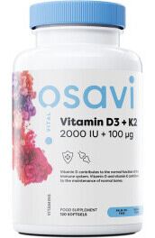 Osavi Vitamin D3 + K2 2000 Iu + 100 Mcg 120 Softgels